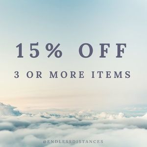 BUNDLES: 15% off 3 or more items!